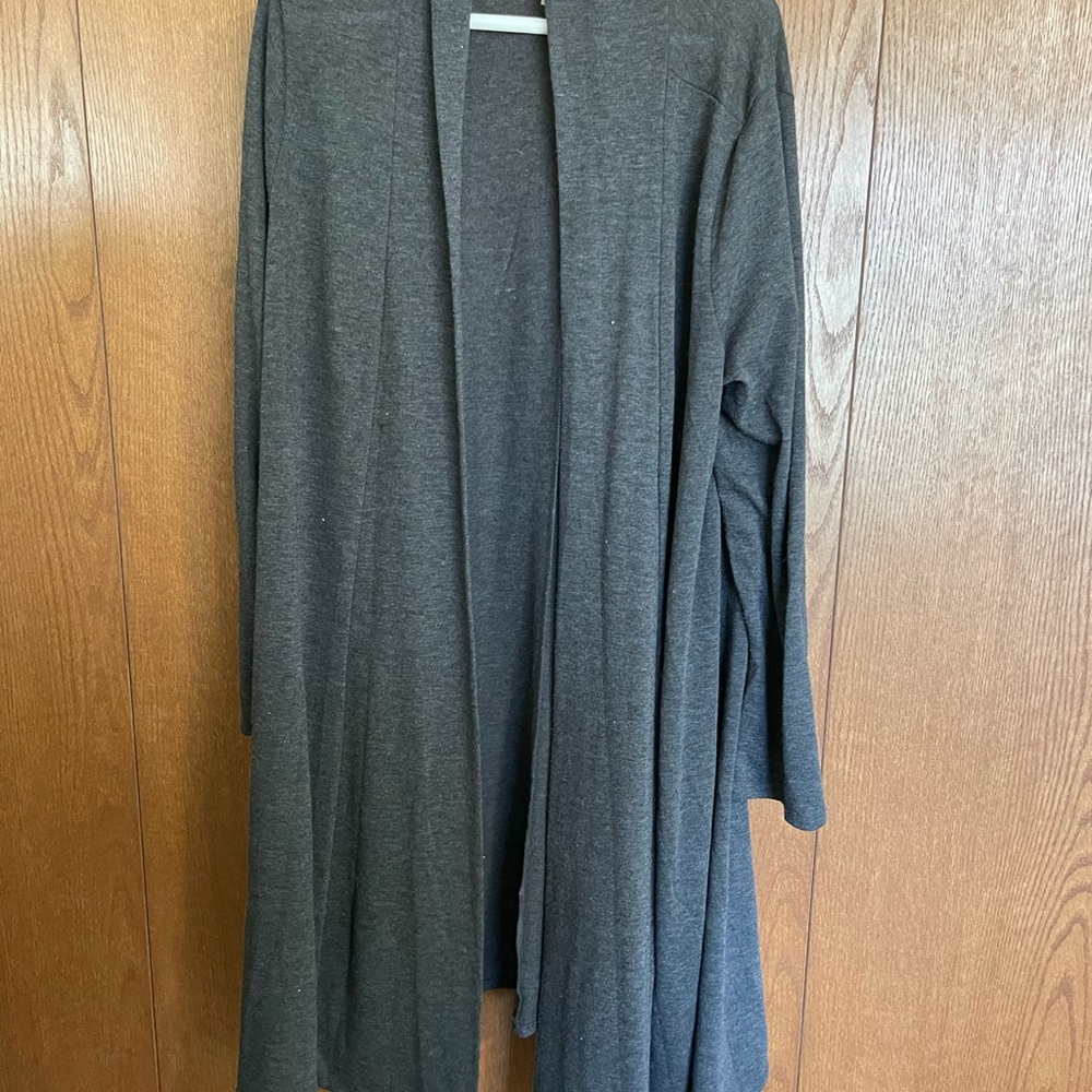 Women's Gray Duster Knit Sweater